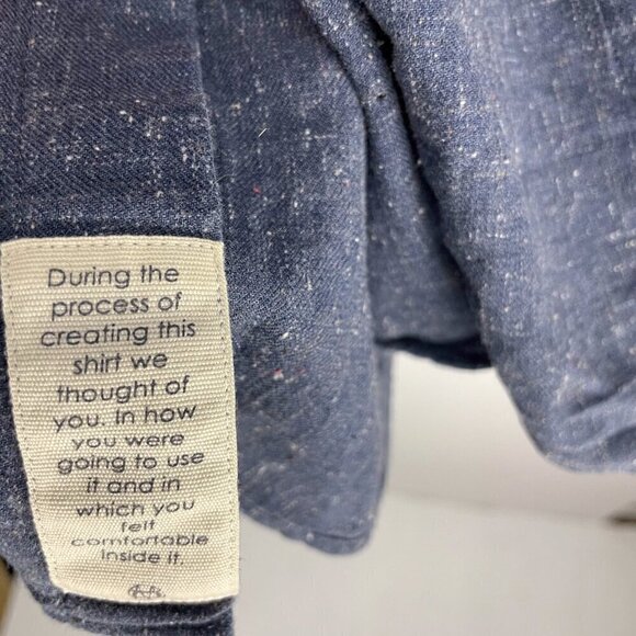 MASSIMO DUTTI Casual 100% Cotton Button down up Blue White Shirt SIZE M - Picture 4 of 8